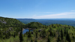 View of Monts-Valin National Park in summer