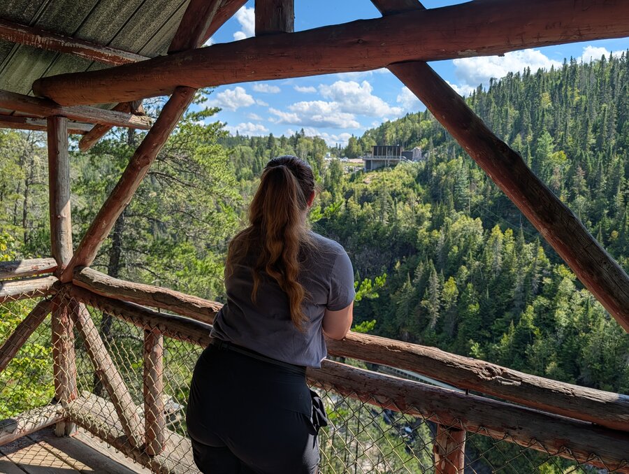 Vue sur la gorge du Trou de la Fée depuis un belvédère