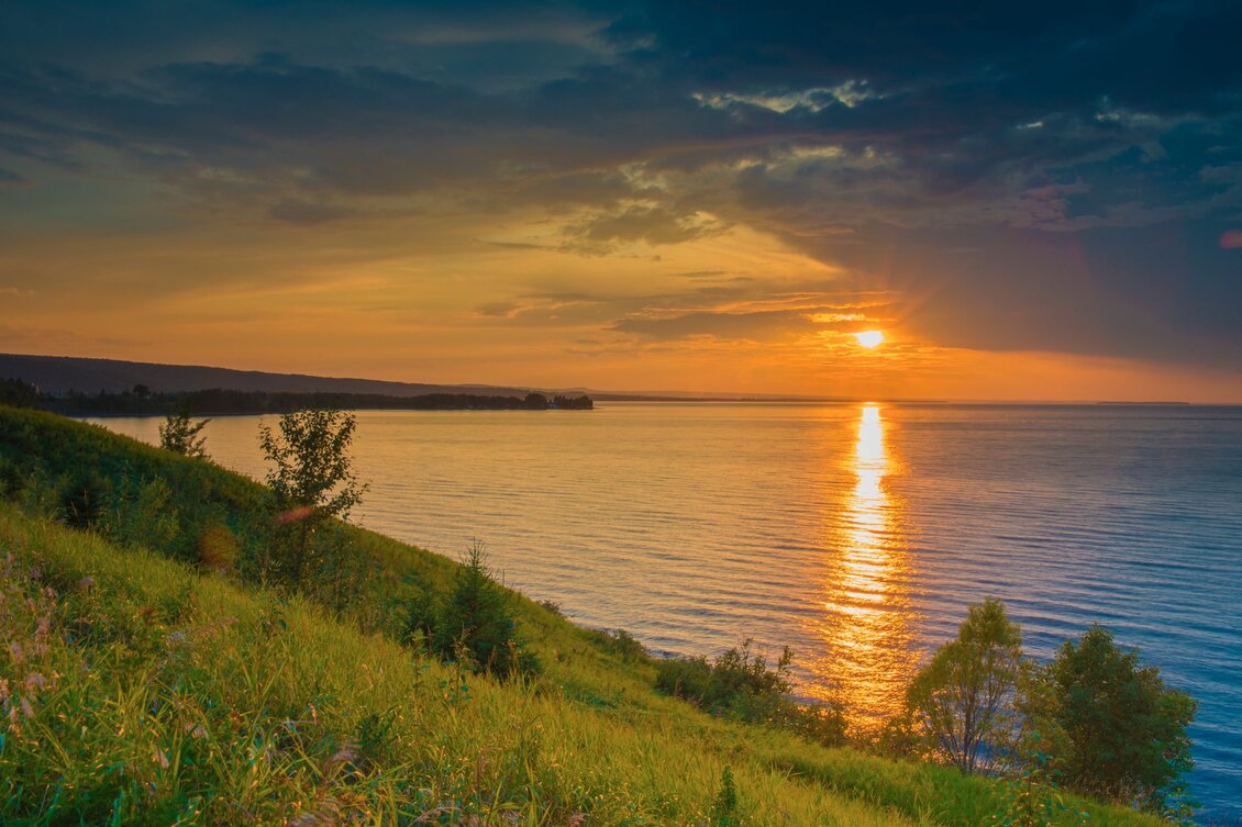 Coucher de soleil à Desbiens - Crédit Steve Deschenes 