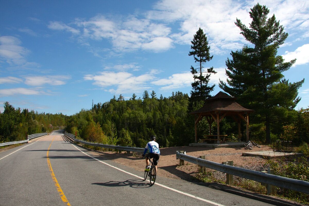 Man cycling on the Fjord Cycle Route