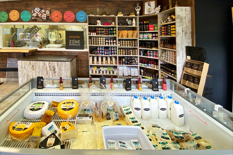 Boutique de la Fromagerie Blackburn avec produits artisanaux
