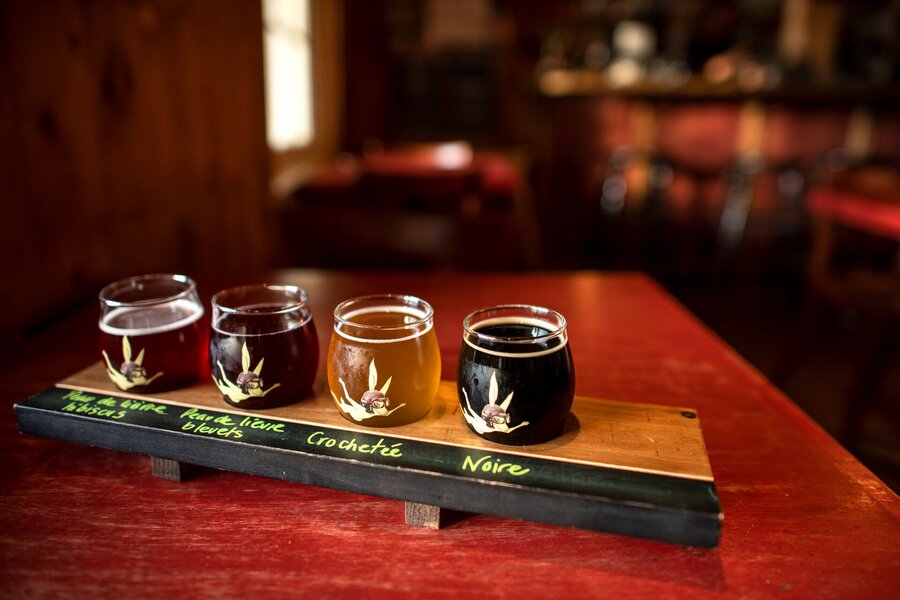 Microbrewery beer tasting palettes