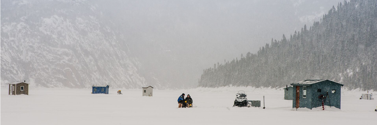 Pêche blanche sur le fjord